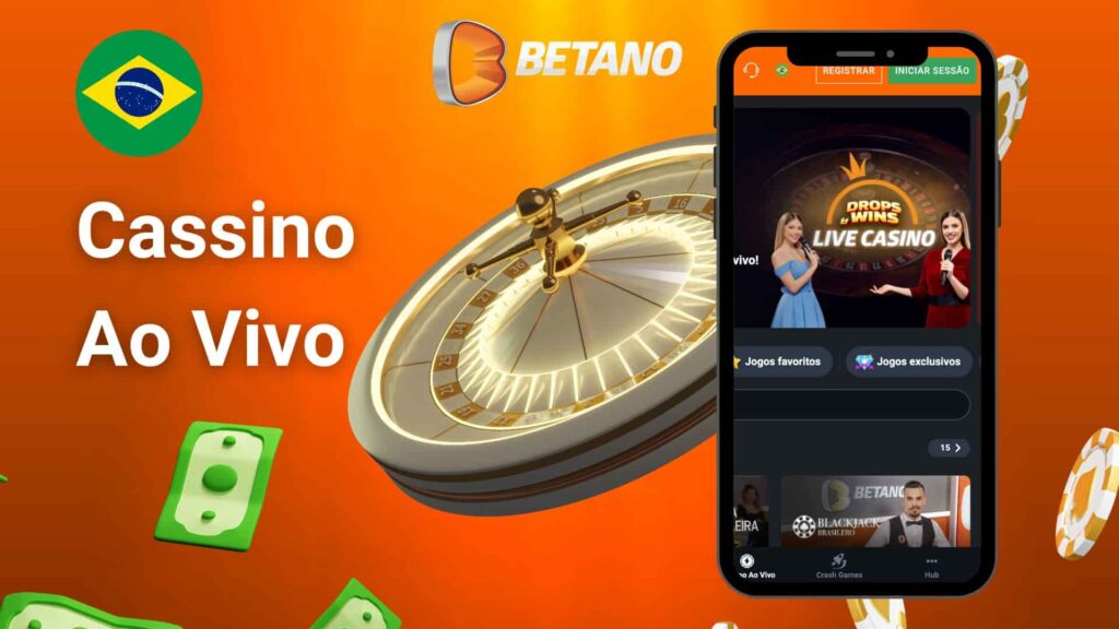 Revisão dos jogos de casino ao vivo na aplicação Betano Brasil