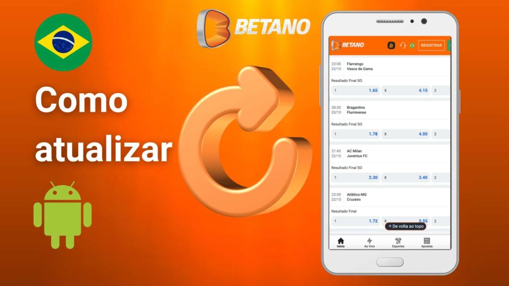 Como atualizar o Betano Brasil App para Android