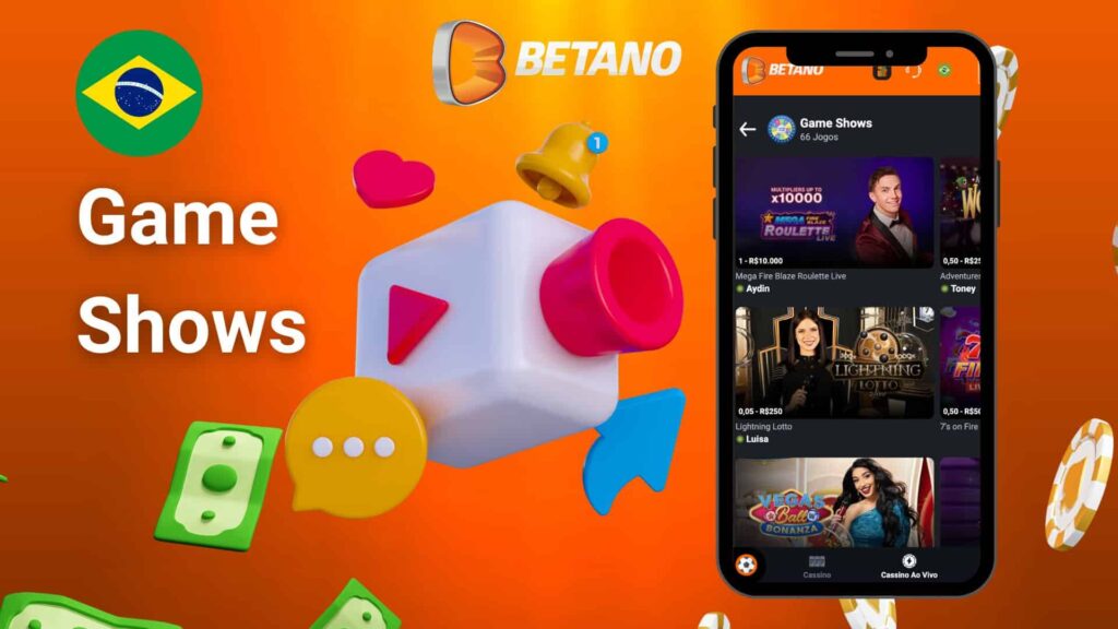 Avaliações de Game Shows da aplicação móvel Betano Brasil