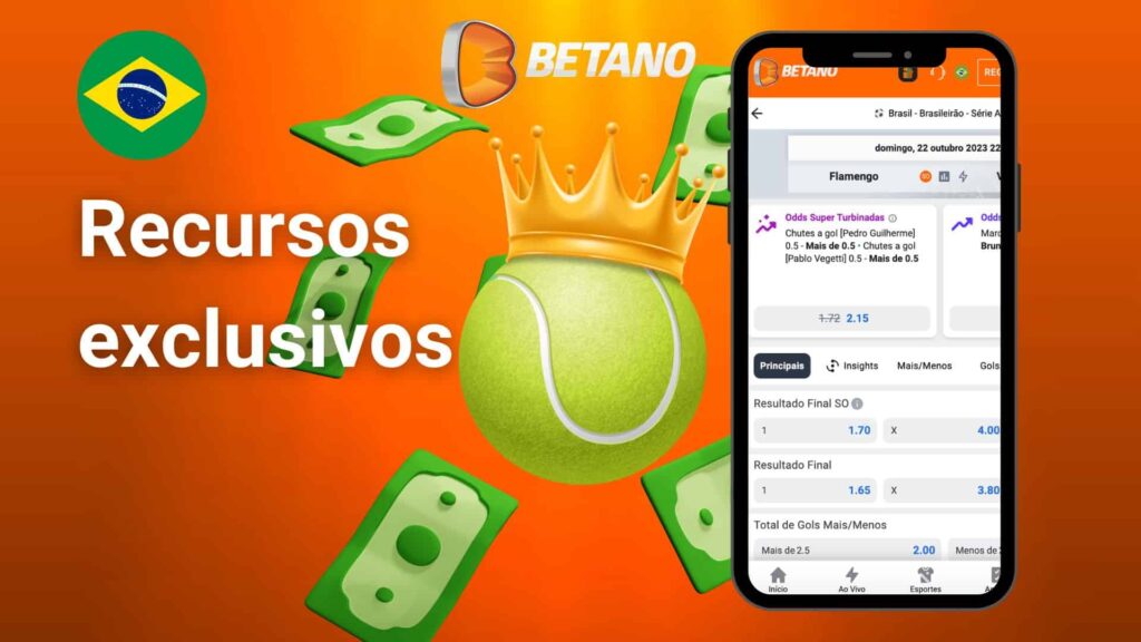 Recursos exclusivos de apostas esportivas no Betano Brasil app